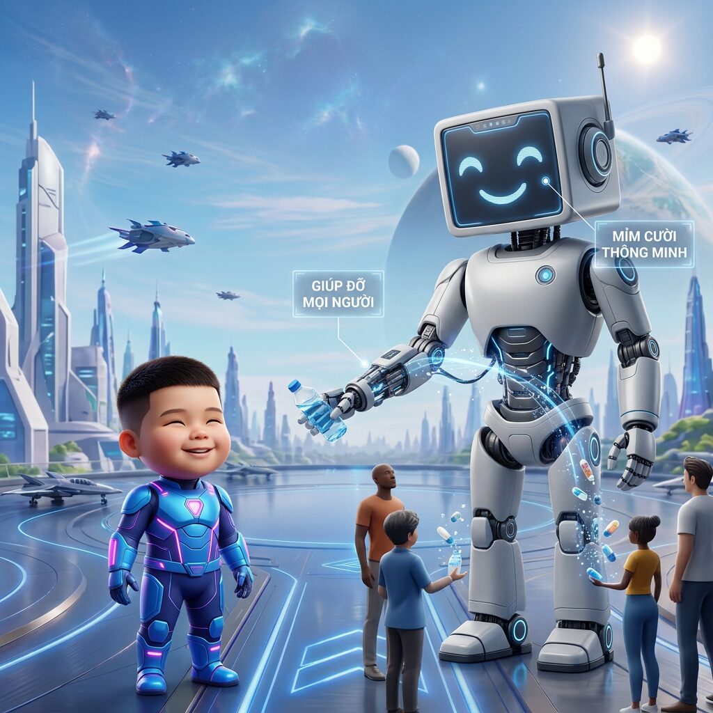 Tác phẩm "Robot siêu phàm và Thành Nhân" của Nhân, Căn cứ Siêu Anh Hùng