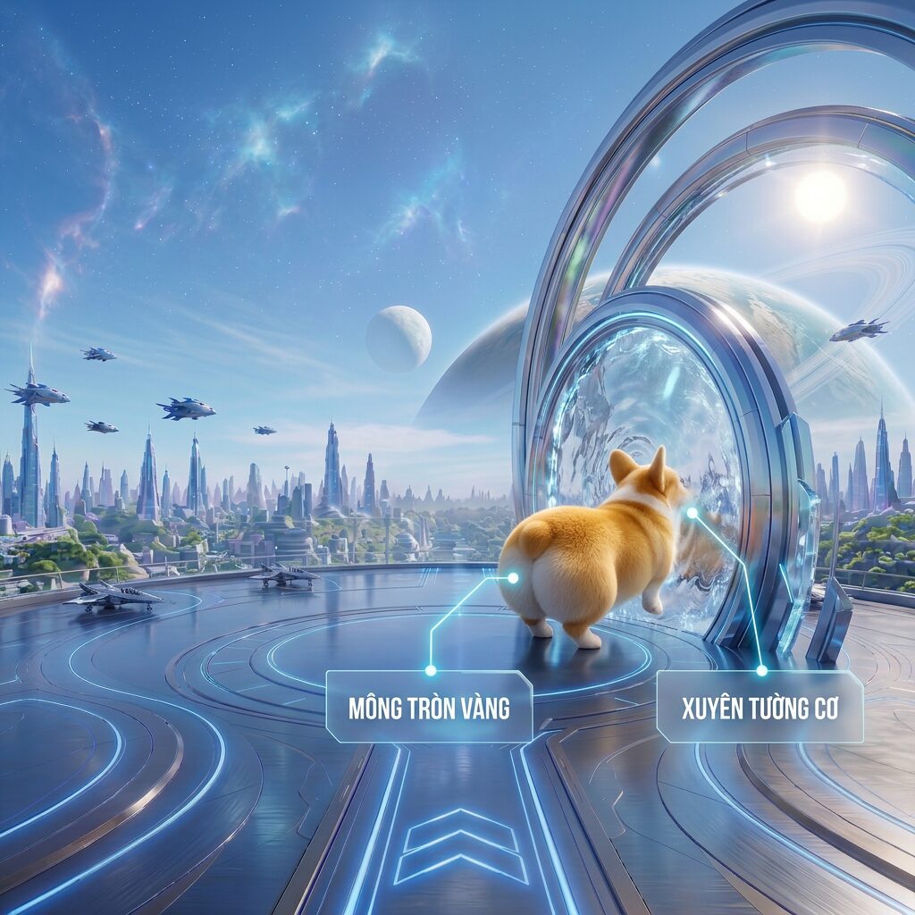 Tác phẩm "Corgi Xuyên Tường" của Trần Hoàng Nam, Căn cứ Siêu Anh Hùng