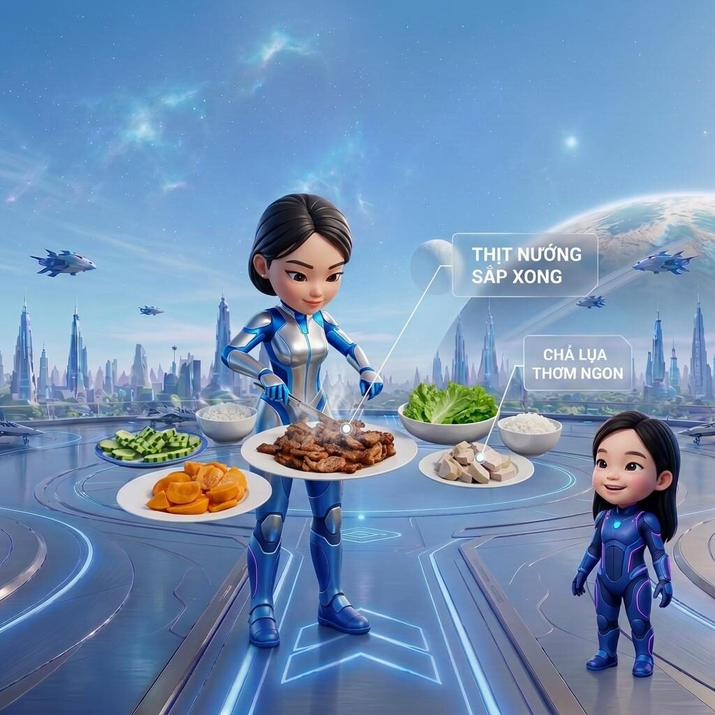 Tác phẩm "Tôi và mẹ" của Cao lê khả ngân, Căn cứ Siêu Anh Hùng