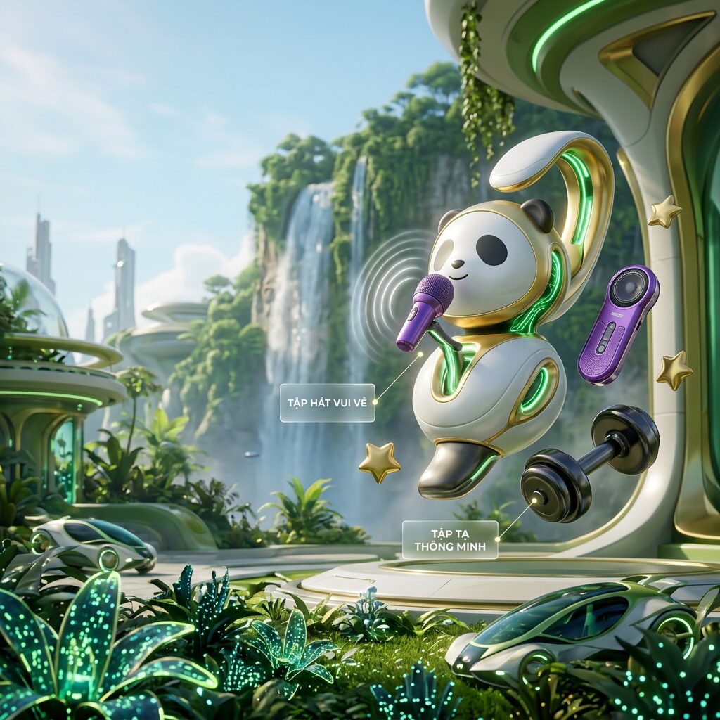 Tác phẩm "Panda vận động viên thể thao" của Cao Nguyễn Vika, Căn cứ Thám Hiểm