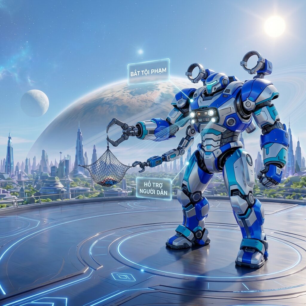 Tác phẩm "robot cảnh sát" của Minh, Căn cứ Siêu Anh Hùng
