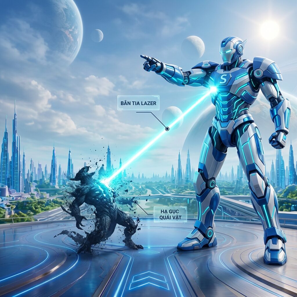Tác phẩm của Siêu Robot Cuacua, Căn cứ Siêu Anh Hùng