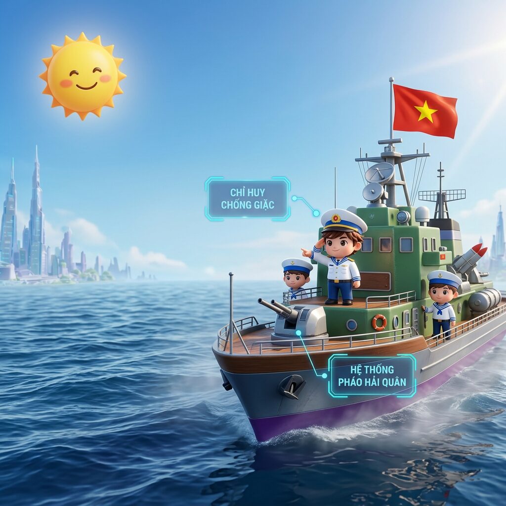 Tác phẩm "bảo vệ biển đảo quê hương" của Thảo Hân, Căn cứ Siêu Anh Hùng