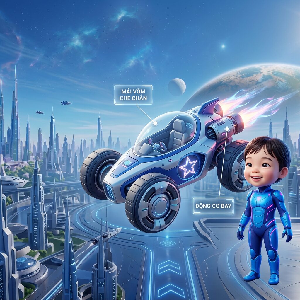 Tác phẩm "Ô tô biết bay" của Anh khoa, Căn cứ Siêu Anh Hùng