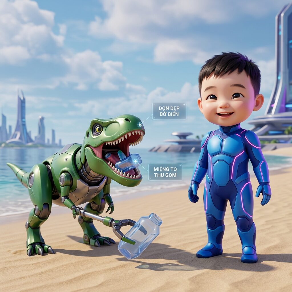 Tác phẩm "Khủng long Voi" của Voi con, Căn cứ Siêu Anh Hùng